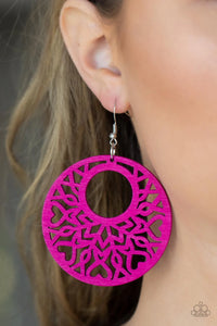 Paparazzi Earring - Tropical Reef - Pink