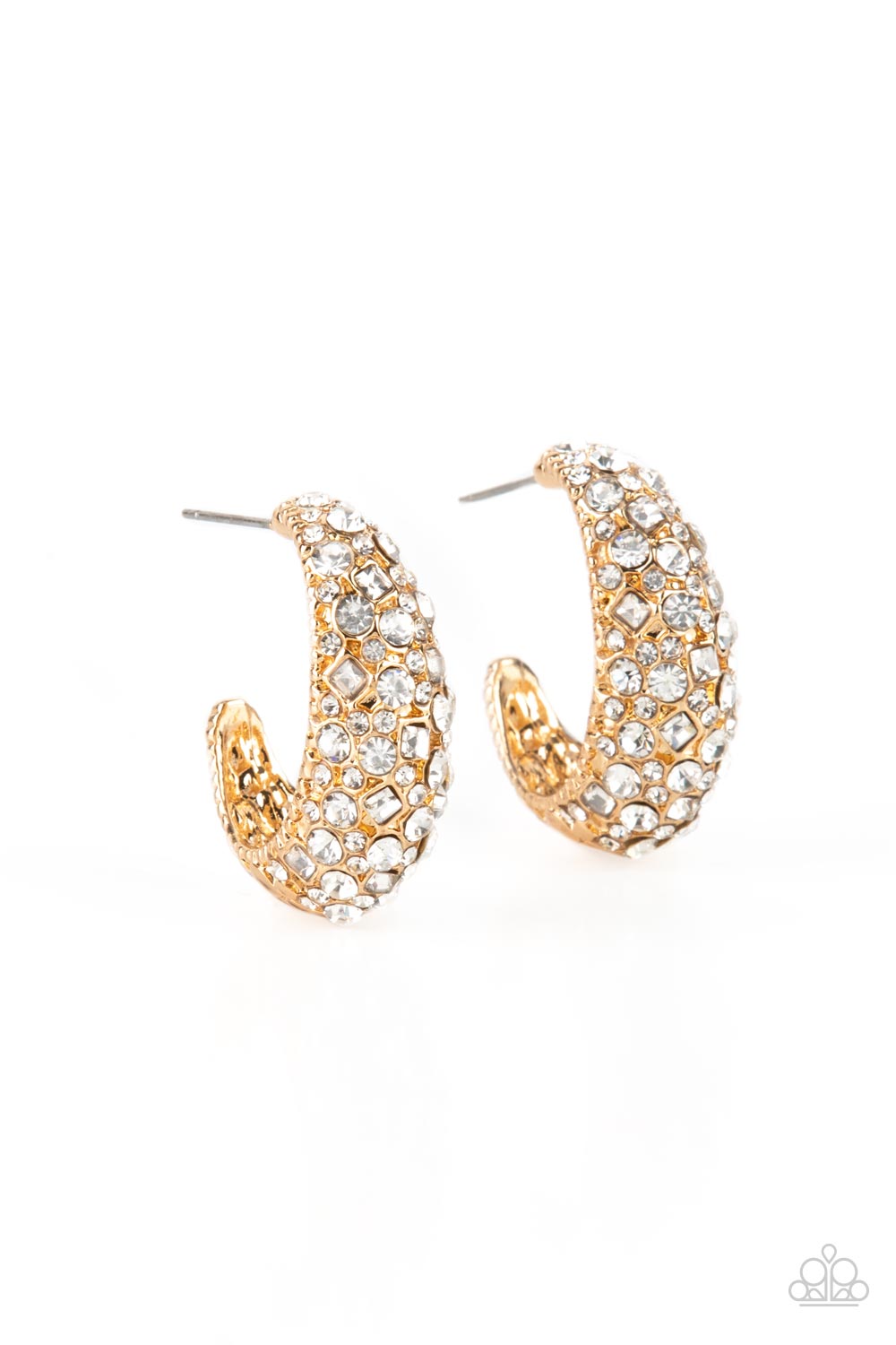 Paparazzi Earring - Glamorously Glimmering - Gold
