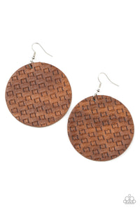 Paparazzi Earring - WEAVE Me Out Of It - Brown