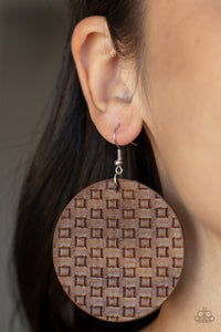 Paparazzi Earring - WEAVE Me Out Of It - Brown