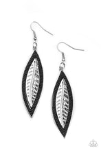 Load image into Gallery viewer, Paparazzi Earring - Leather Lagoon - Black
