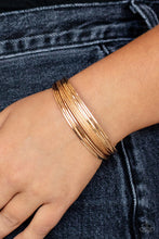 Load image into Gallery viewer, Paparazzi Bracelet - This Girl is on WIRE - Gold
