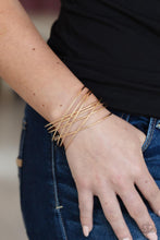 Load image into Gallery viewer, Paparazzi Bracelet - Strike Out Shimmer - Gold
