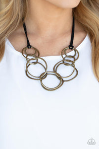 Paparazzi Necklace - Spiraling Out of COUTURE - Brass