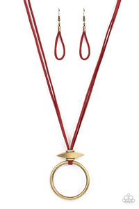 Paparazzi Necklace - Noticeably Nomad - Red