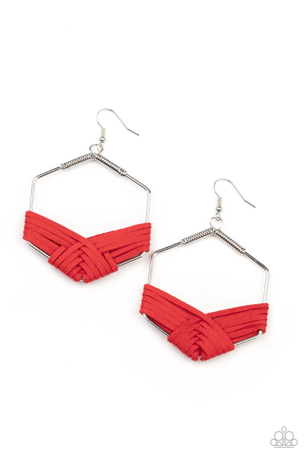 Paparazzi Earring - Suede Solstice - Red