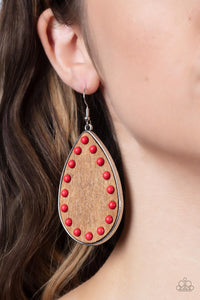 Paparazzi Earring - Rustic Refuge - Red