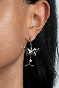 Paparazzi Earring - Full Out Flutter - Pink