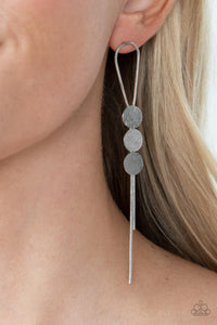 Paparazzi Earring - Bolo Beam - Silver