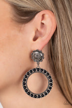 Load image into Gallery viewer, Paparazzi Earring - Playfully Prairie - Black
