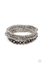 Load image into Gallery viewer, Paparazzi Bracelet - Gutsy and Glitzy - Silver
