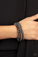 Load image into Gallery viewer, Paparazzi Bracelet - Gutsy and Glitzy - Silver
