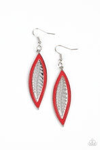 Load image into Gallery viewer, Paparazzi Earring - Leather Lagoon - Red
