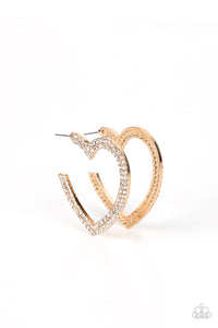 Paparazzi Earring - AMORE to Love - Gold