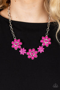 Paparazzi Necklace - Flamboyantly Flowering - Pink