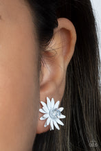 Load image into Gallery viewer, Paparazzi Earring - Sunshiny DAIS-y - White

