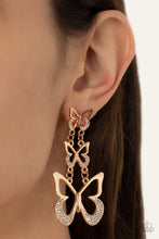 Load image into Gallery viewer, Paparazzi Earring - Flamboyant Flutter - Gold

