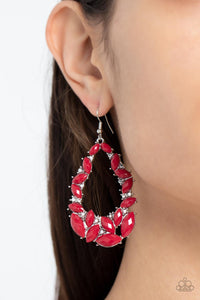 Paparazzi Earring - Tenacious Treasure - Red