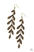 Load image into Gallery viewer, Paparazzi Earring - Lead From the FROND - Brass
