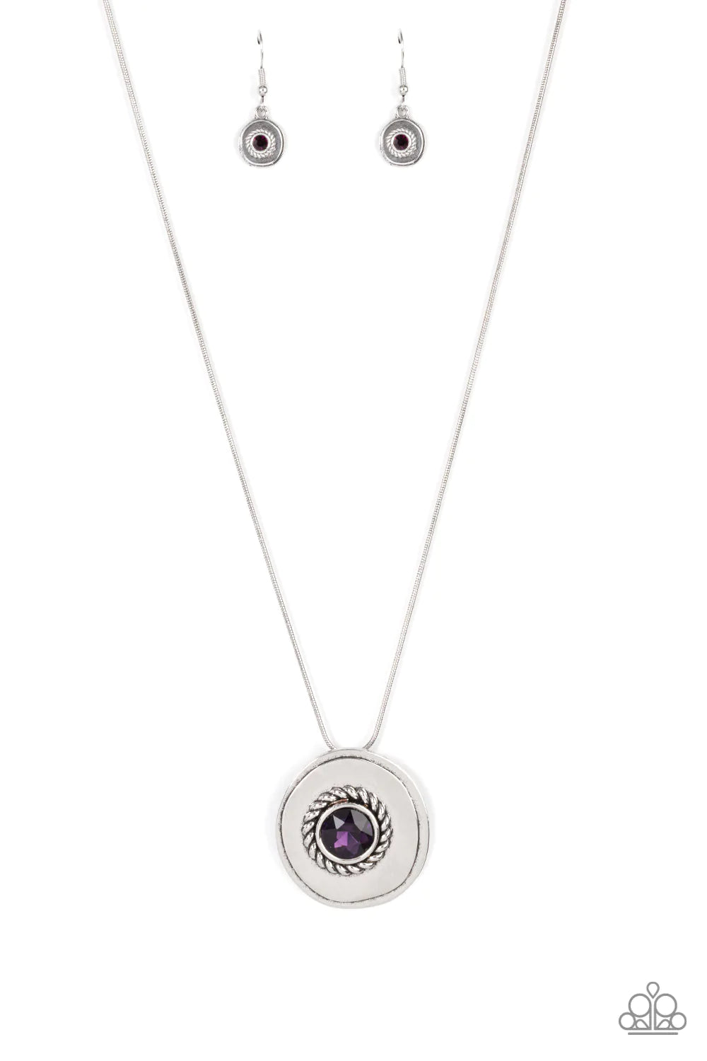 Paparazzi Necklace - Make Me a MEDALLION-aire - Purple
