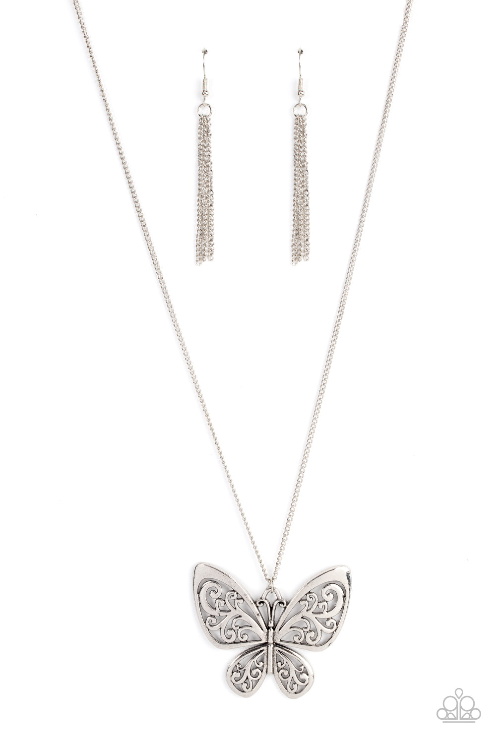 Paparazzi Necklace - Butterfly Boutique - Silver