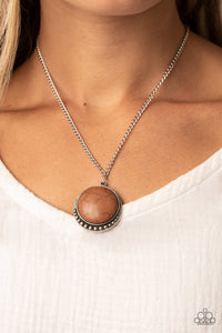 Paparazzi Necklace - Mojave Moon - Brown