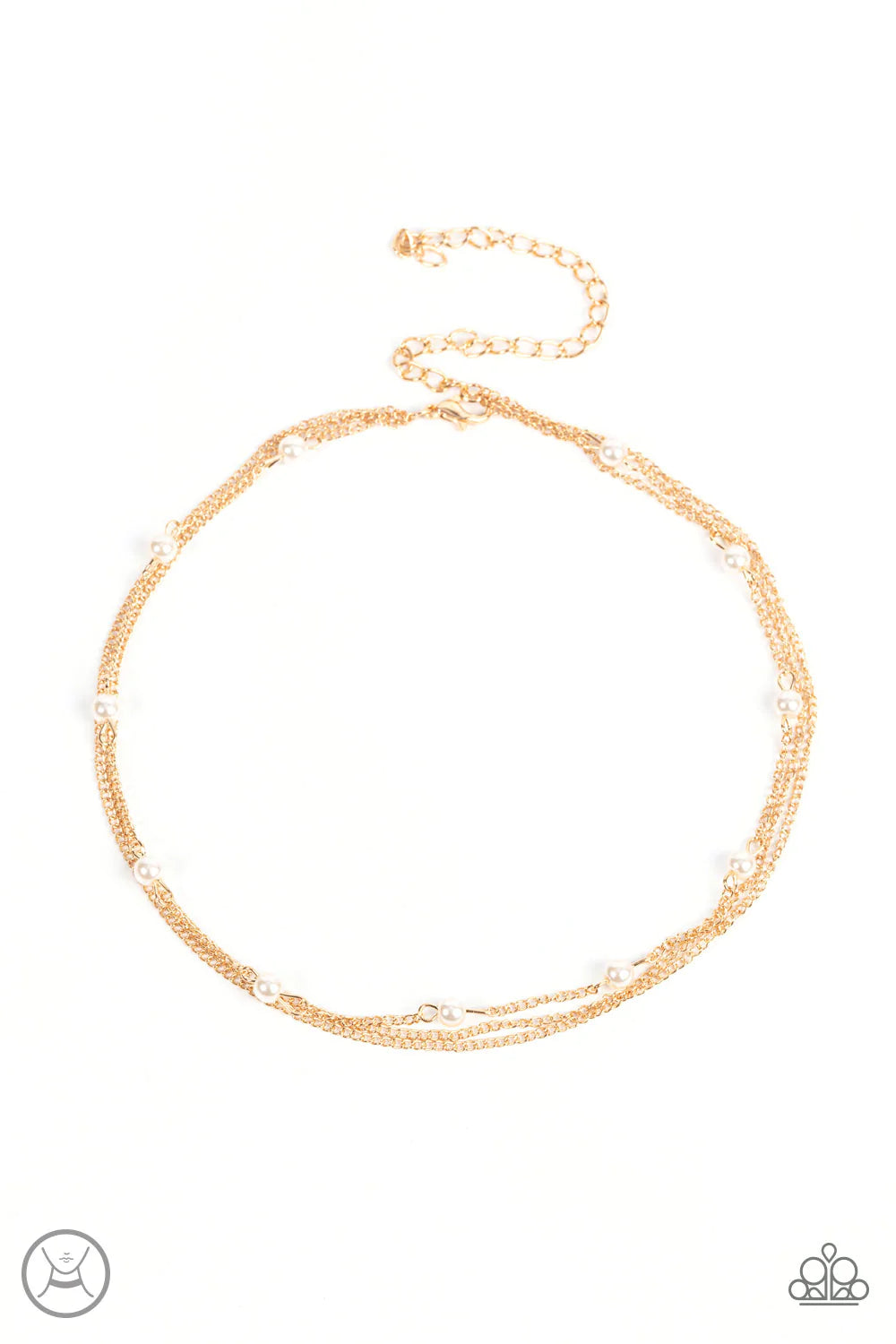 Paparazzi Necklace - Daintily Dapper - Gold Choker