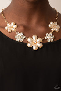 Paparazzi Necklace - Fiercely Flowering - Gold