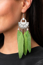 Load image into Gallery viewer, Paparazzi Earring - Plume Paradise - Green
