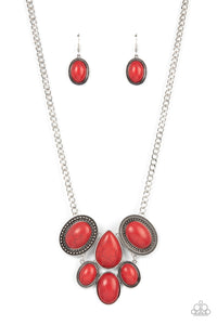 Paparazzi Necklace - All-Natural Nostalgia - Red