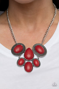 Paparazzi Necklace - All-Natural Nostalgia - Red