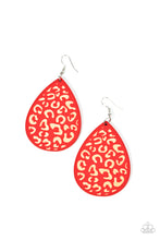 Load image into Gallery viewer, Paparazzi Earring - Suburban Jungle - Red
