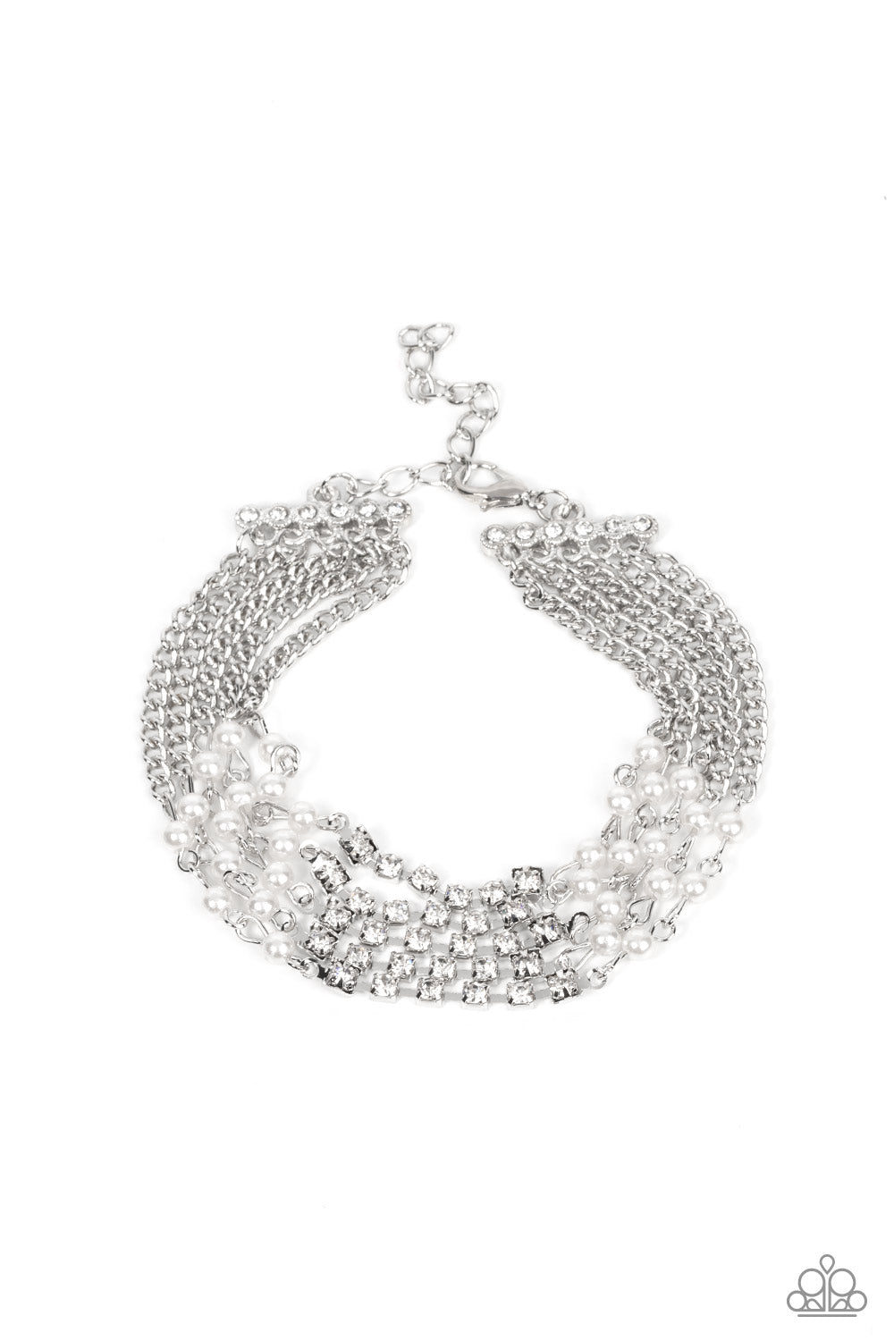 Paparazzi Bracelet - Experienced in Elegance - White