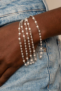 Paparazzi Bracelet - Experienced in Elegance - White