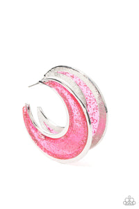 Paparazzi Earring - Charismatically Curvy - Pink