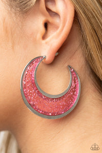 Paparazzi Earring - Charismatically Curvy - Pink
