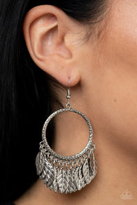 Paparazzi Earring - FOWL Tempered - Silver