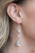 Load image into Gallery viewer, Paparazzi Earring - Glass Slipper Sparkle - White
