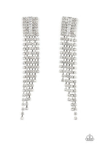 Paparazzi Earring - A-Lister Affirmations - White