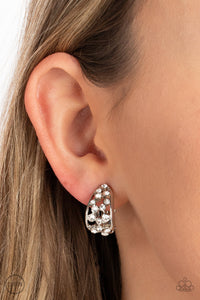 Paparazzi earring - Extra Effervescent - White
