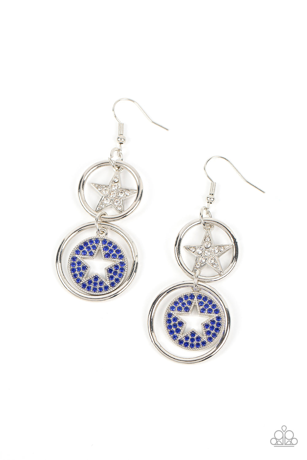 Paparazzi Earring - Liberty and SPARKLE for All - Blue