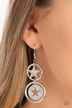 Load image into Gallery viewer, Paparazzi Earring - Liberty and SPARKLE for All - White
