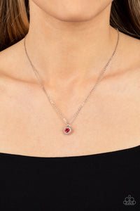 Paparazzi Necklace - A Little Lovestruck - Red