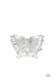 Paparazzi Ring - Fearless Flutter - White