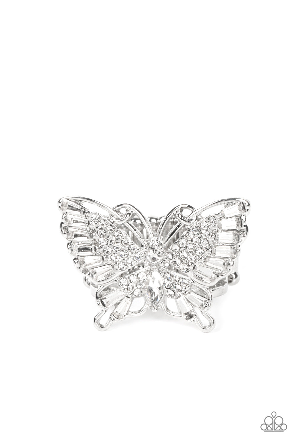 Paparazzi Ring - Fearless Flutter - White