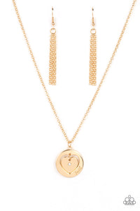 Paparazzi Necklace - Heart Full of Faith - Gold