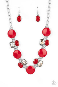 Paparazzi Necklace - Dreaming in MULTICOLOR - Red