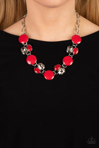 Paparazzi Necklace - Dreaming in MULTICOLOR - Red