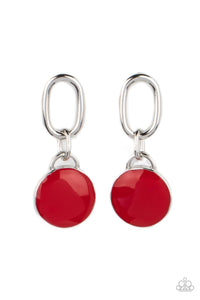 Paparazzi Earring - Drop a TINT - Red