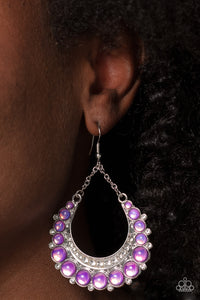 Paparazzi Earring - Bubbly Bling - Purple